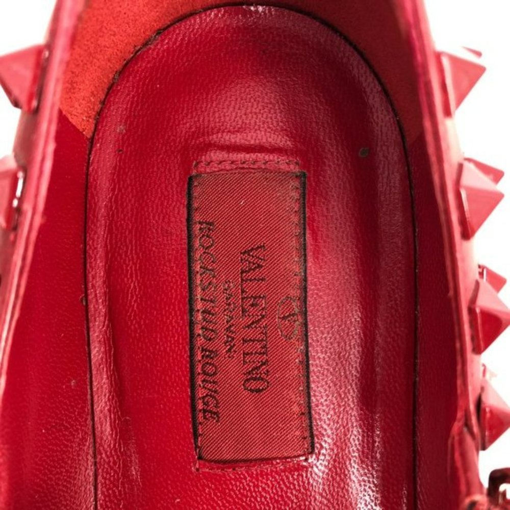 Valentino Red Rockstud Fully Studded Caged Pointed Toe Flats 37.5 - Picture 6 of 7